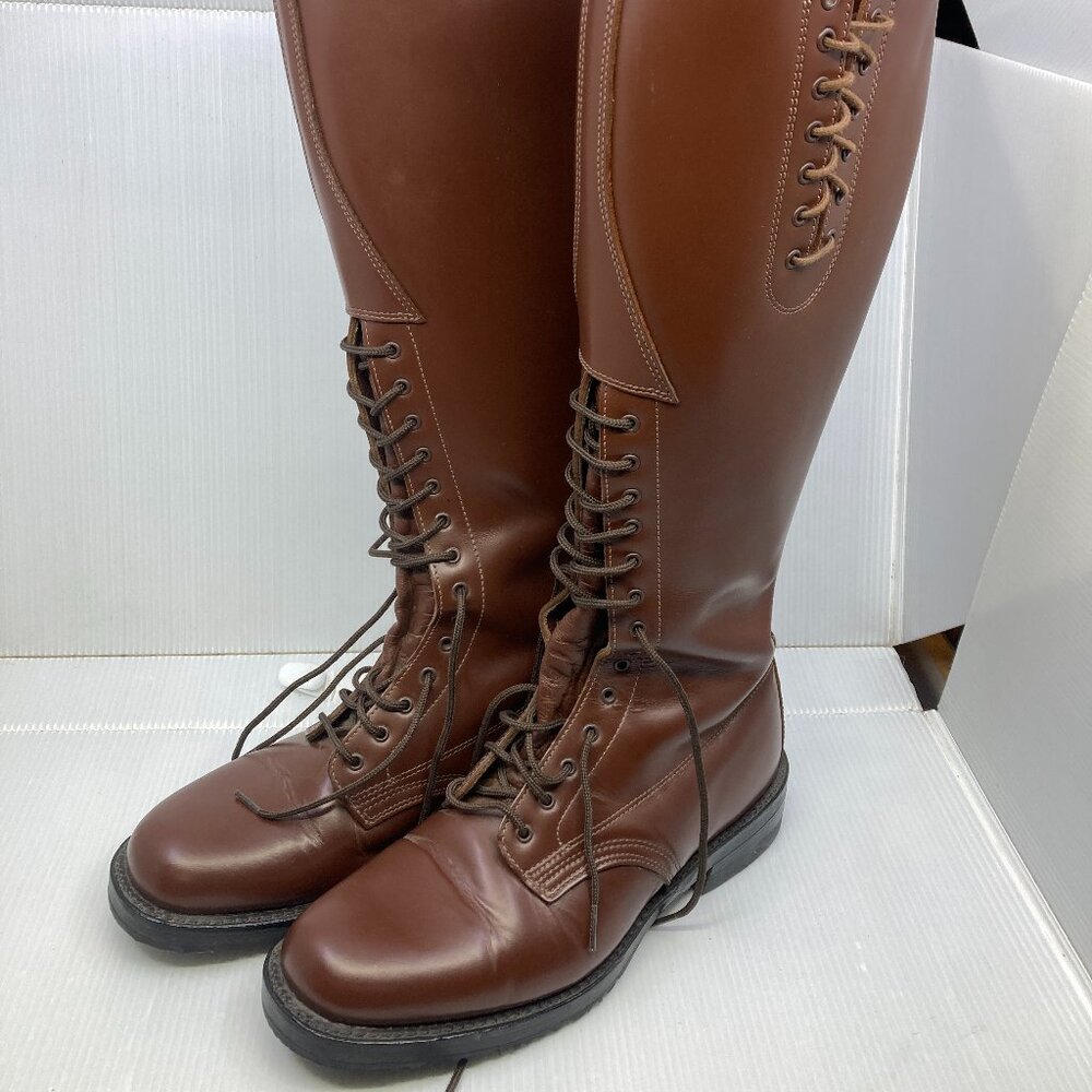 vtg police army military uniform riding equestrian mens boots sz 6 1/2 G